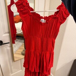 Red Jumpsuit Princess Polly